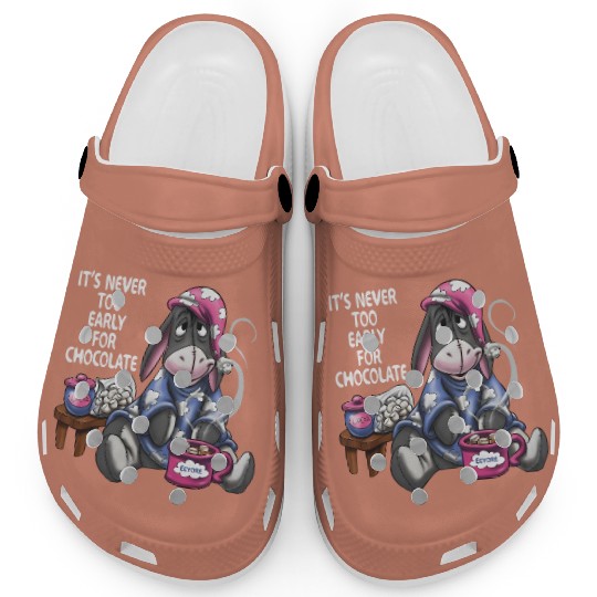 ts never too early for chocolate Clogs, Disney Eeyore Clogs