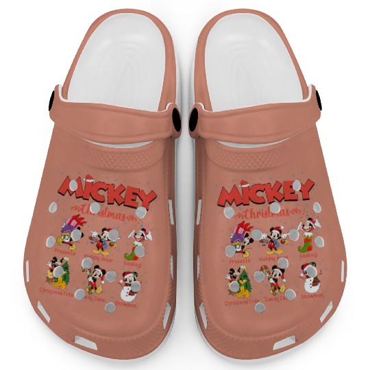 Mickey Christmas Clogs, Christmas Clogs, Raglan Clogs, Disney Christmas Clogs