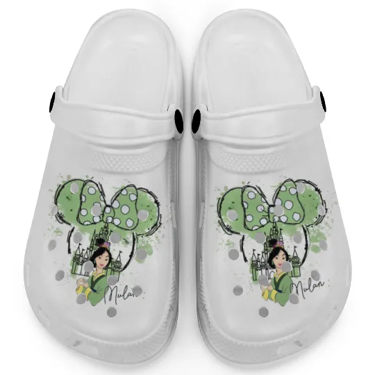 Mulan Princess Clogs, Disney Mulan Princess Clogs, Disney Princess Clogs, Disney Mulan Clogs