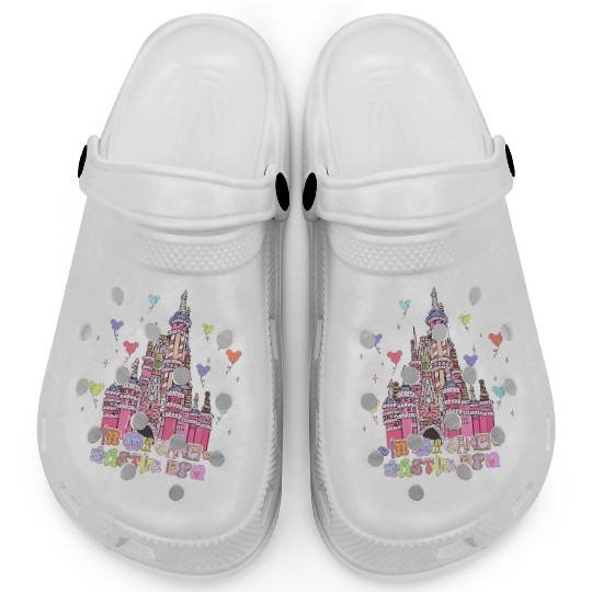 Vintage In My Cake Castle Mickey Eras Clogs, Disney Cake Castle Clogs