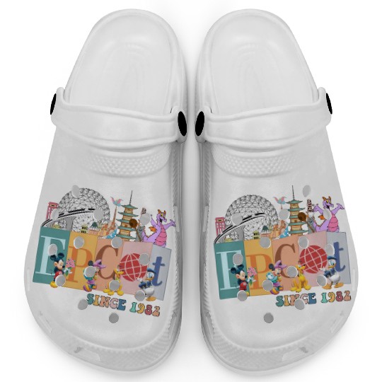Disney  Colors Clogs, Retro Disney Epcot Clogs