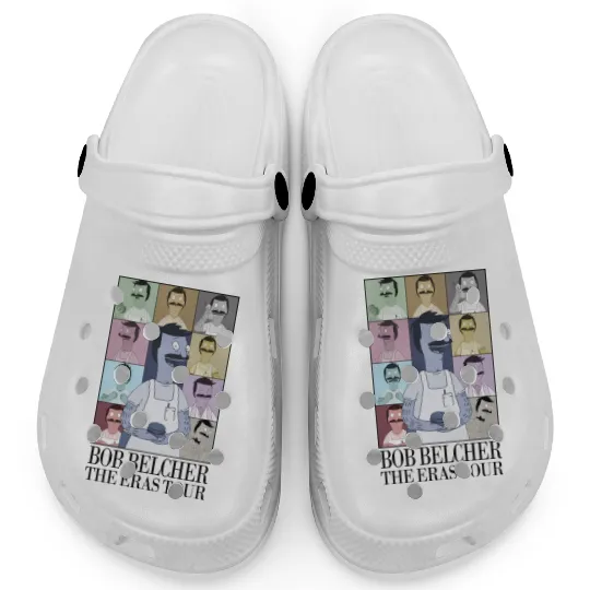 Bob's Burger Eras Tour Clogs, Bob Belcher Vintage Clogs