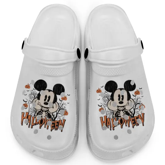 Vintage Mickey Halloween Clogs, Disneyland Halloween Clogs, Disneyworld Halloween Clogs, Retro Magic Kingdom Clogs, Disney Family Clogs