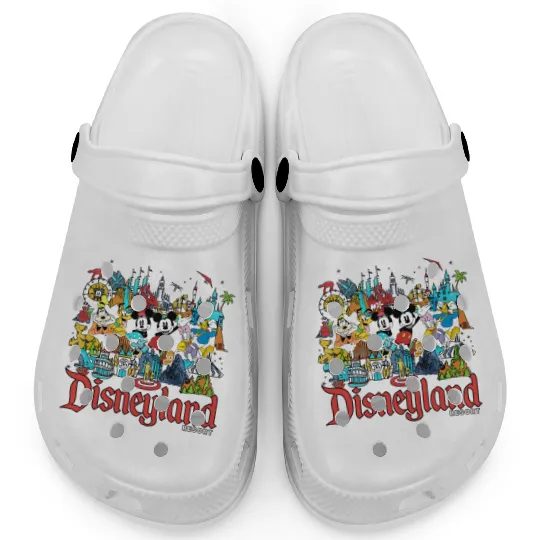 Disneyland Resort, Retro Vintage Disney Clogs, Disney Family Matching Clogs, Disneyworld Clogs