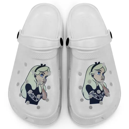 Alice punk Clogs,Inappropriate Disneyworld Clogs
