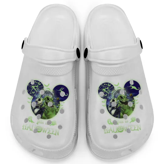 This is Halloween Oogie Boogie Bash 2024 Clogs, Disneyland Halloween Clogs