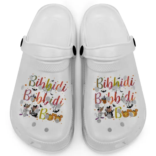 Retro Bibbidi Bobbidi Boo Halloween Clogs, Jaq And Gus Clogs,Halloween Pumpkin Clogs, Disney Cinde Clogs