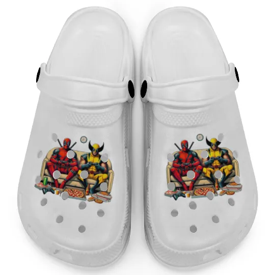 Deadpool Clogs, Disney Superhero Funny Clogs, Disney Wolverine