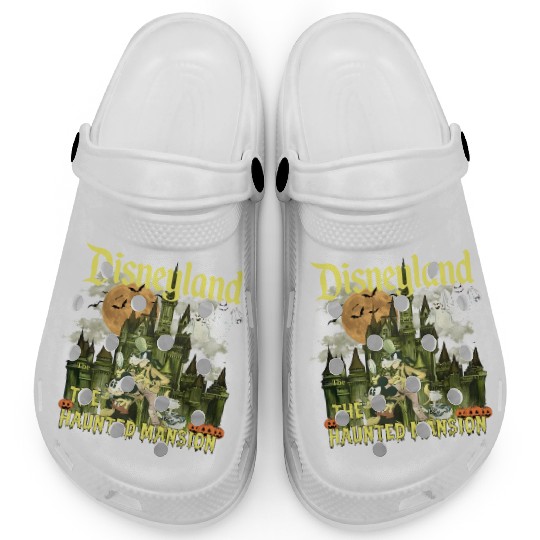 Vintage Disneyland Haunted Mansion Clogs, Disney Halloween Clogs