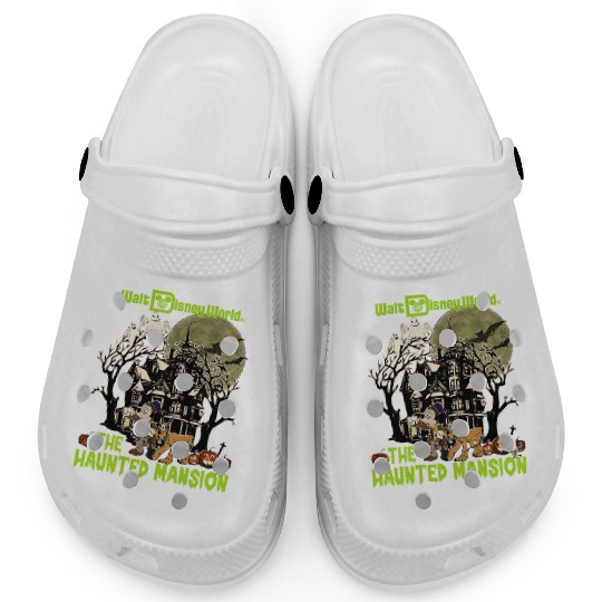 Vintage Disney Haunted Mansion Clogs, The Haunted Mansion Map Clogs
