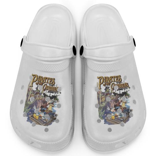 Pirates of the Caribbean Clogs, Retro Disney Clogs, Mickey and Friends