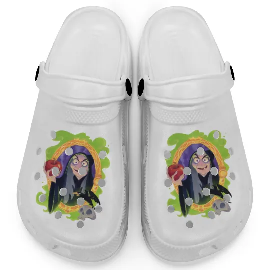 Disney Evil Queen Clogs, Retro 90s Evil Queen Clogs, Poisonous Apple Clogs