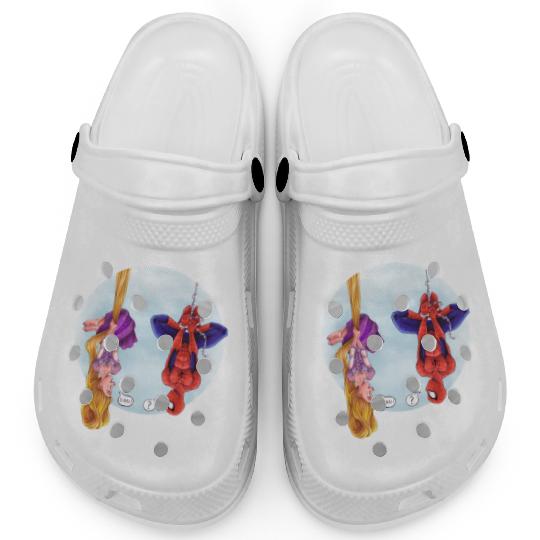Disney Rapunzel And Marvel Spider-Man Clogs, Disney Marvel Avengers Spiderman Clogs