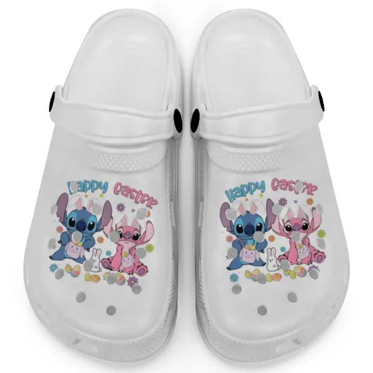 Disney Stitch Easter Clogs, Stitch and Angle Easter Clogs