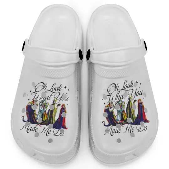 Evil Queen Malificent Cruella Ursula Clogs, Disney Villains Clogs