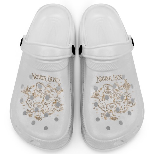 Disney Peter Pan Neverland Map Clogs, Return to Never Land Clogs