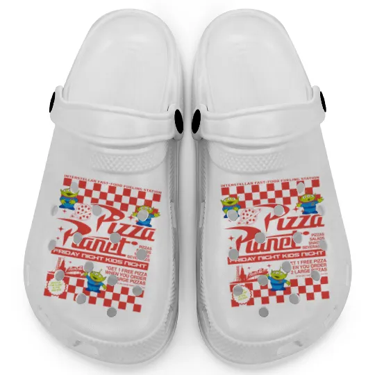 Pizza Planet Toy Story Disney Clogs, Toy Story Clogs,