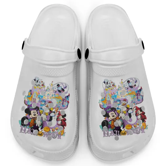 Vintage Disney Halloween Clogs, Disney Halloween Clogs, Mickey and Friends Halloween Clogs, Disney Spooky Clogs, Disney Family Clogs