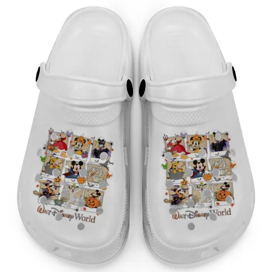 Retro Mickey Halloween  Color Clogs, Disney Halloween Clogs, Halloween Matching Clogs, Disney Matching Clogs