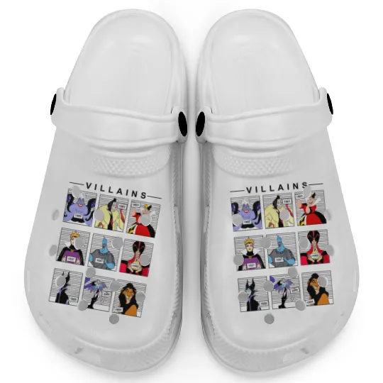 Retro Vintage 90s Disney Villains Clogs, Disney Halloween Clogs, Halloween Party Clogs