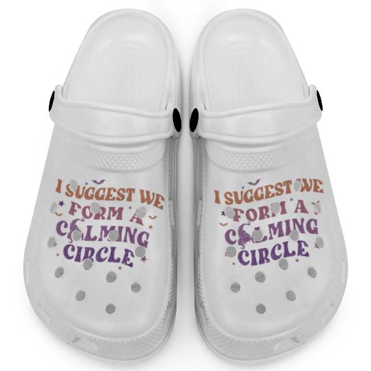 Hocus Pocus I Suggest We Form A Calming Circle Clogs, Sanderson Sisters Disney Witches Clogs