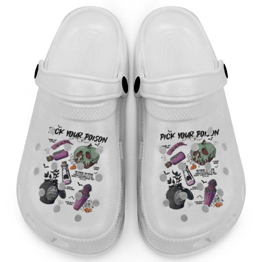 BVintage Retro Pick Your Poison Disney Halloween  Clogs, Disney Villains