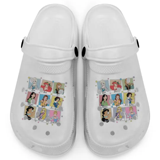 Retro Disney Princess Clogs, Princess Clogs, Disney Princess, Disney Trip Clogs, Vintage Disney Princess