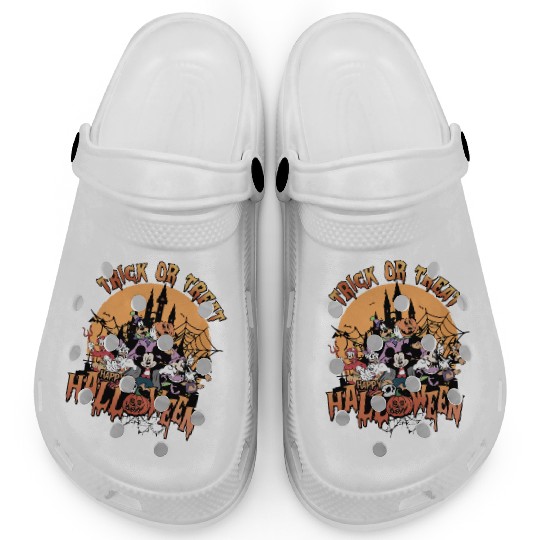 Retro Trick or Treat Disney Halloween Clogs, Vintage Disney and Bella Clogs