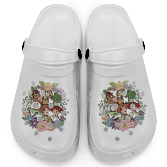 Floral Toy Story Characters Clogs, Disney Toy Story Clogs