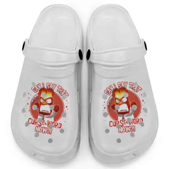 Disney Inside Out Anger Curse Word Clogs, Anger Feeling Clogs