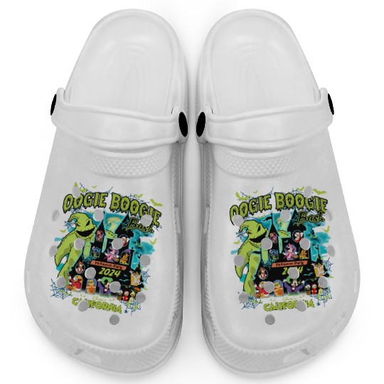Vintage Oogie Boogie Bash 2024 Halloween Disney castle Clogs, Mickey & friends