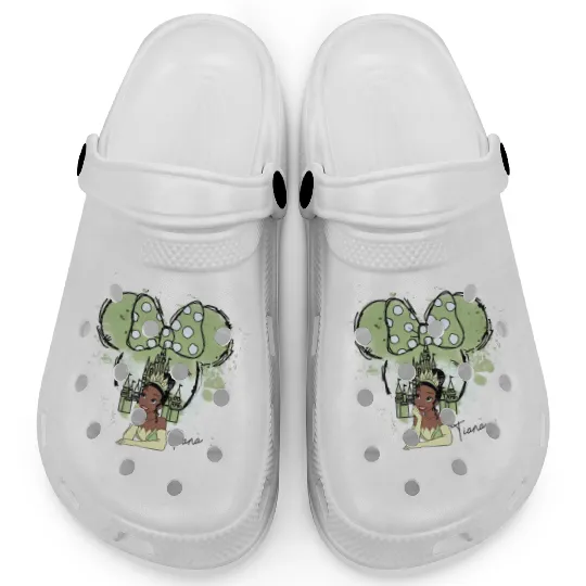 Princess Tiana Clogs, Disney Tiana Princess Clogs, Disney Princess Clogs, Tiana Clogs, Disney Girl Clogs
