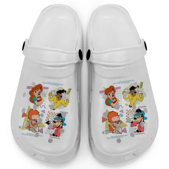 Goofy Clogs, Kids Disney Clogs, Vintage Goofy Movie Powerline