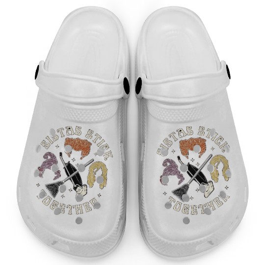 Disney Hocus Pocus Sistas Stick Together Clogs, Sanderson Sisters Halloween Clogs