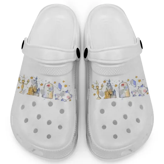 Disney Princess Belle Fall Clogs, Beauty and the Beast Characters Clogs, Belle Disney World Clogs