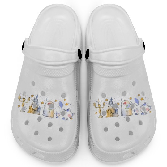 Disney Princess Belle Fall Clogs, Beauty and the Beast Characters Clogs, Belle Disney World Clogs