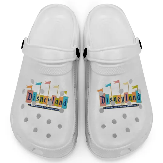 Retro Disneyland Sign Clogs