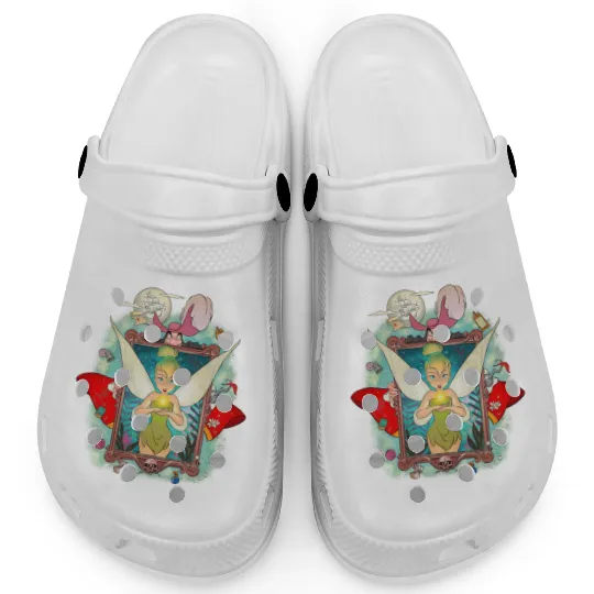 Retro Tinkerbell Clogs, Disney Princess Clogs, Disney Tinkerbell Clogs