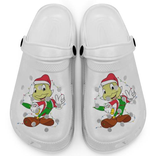 Disney Jiminy Cricket Pinocchio Santa Christmas Lights Clogs