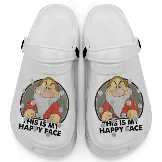 Disney Snow White Grumpy  Clogs, Funny Grumpy Seven Dwarfs Clogs,  Disneyland Vacation 2024 Trip Clogs