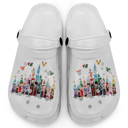 Disney Villains Christmas  Clogs, Disney Castle Christmas Clogs, Disney Villain Clogs, Christmas Party Clogs,Matching Xmas Clogs