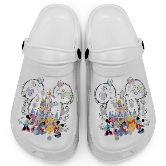 Retro Disney Magic Kingdom Clogs, Disney Friends Clogs
