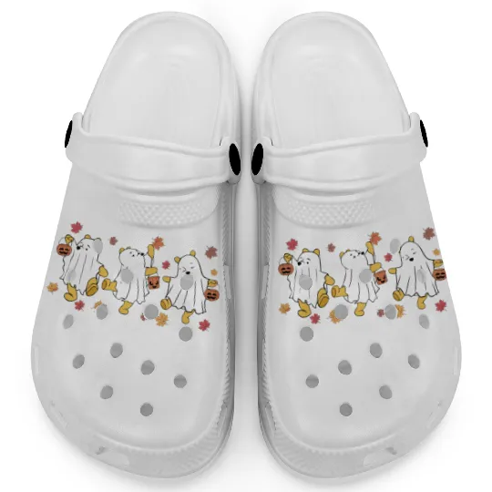 Retro Disney Pooh Halloween Clogs, Winnie the Pooh Ghost Clogs