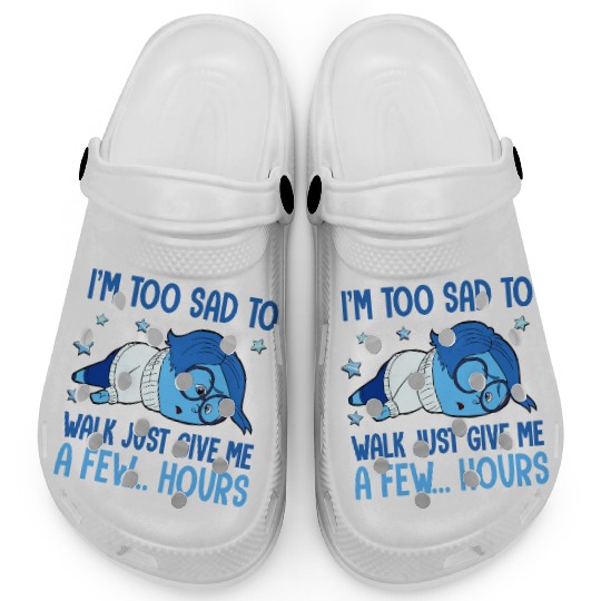 Disney Inside Out Sandness Too Sad To Walk Clogs, Sadness Clogs
