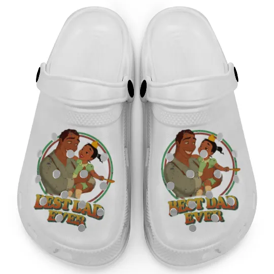 Retro James And Tiana Best Dad Ever Disney Clogs