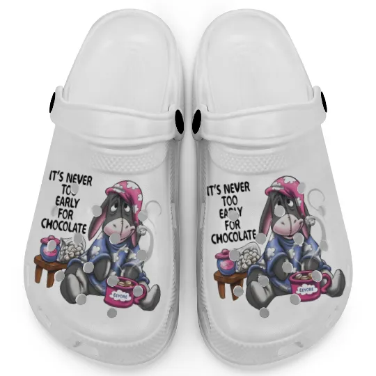 ts never too early for chocolate Clogs, Disney Eeyore Clogs