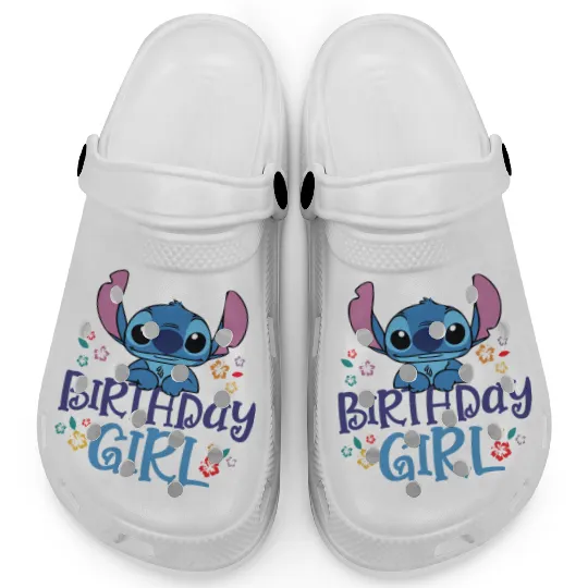Stitch Birthday Girl Clogs, Disney Lilo Stitch Clogs, Birthday Boy Clogs