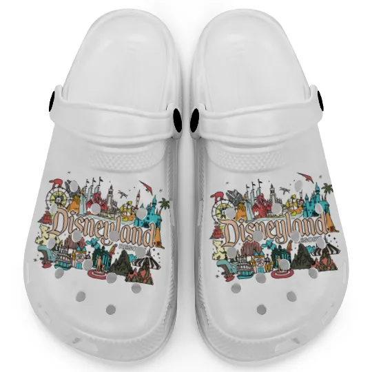 Retro Disneyland Resort  Clogs, Vintage Disneyland Clogs