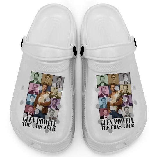 Glen Powell Eras Tour Clogs, Glen Powell Fan Gift, Twisters Movie Lovers Clogs