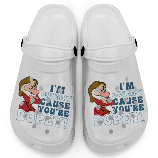Disney I'm Grumpy Because You're Dopey Clogs, Snow White Grumpy Clogs